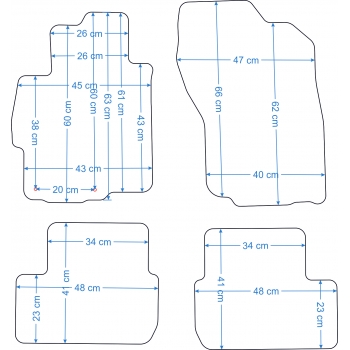 Mitsubishi Lancer 2007-2017r. Dywaniki welurowe - ECONOMY - kolory do wyboru.