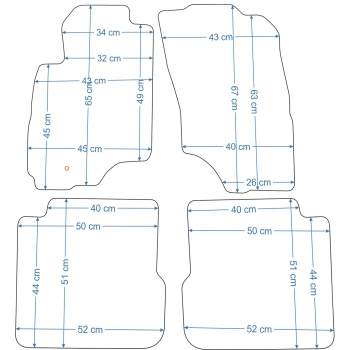 Mitsubishi Outlander 2003-2006r Dywaniki Welurowe RZ