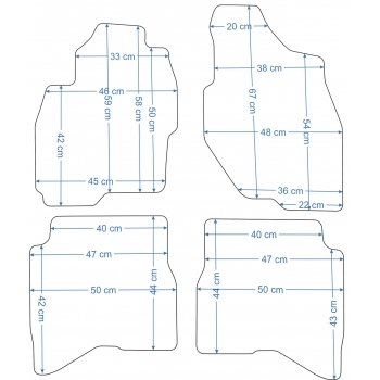 Mitsubishi Pajero Sport 1996-2008r. - Samochodowe dywaniki welurowe Gold (czarne)