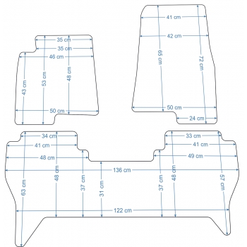 Mitsubishi Pajero III 5d. 2000-2006r. Dywaniki welurowe - ECONOMY - kolory do wyboru.