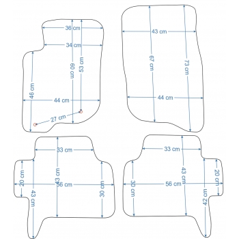 Mitsubishi Pajero Sport 2009-2015r. - Samochodowe dywaniki welurowe Gold (czarne)