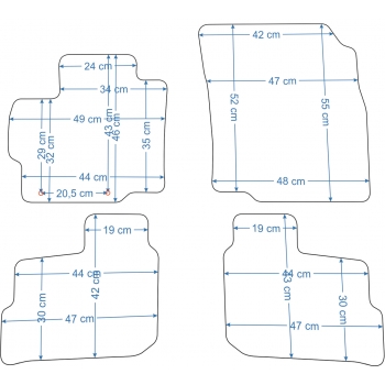 Mitsubishi Space Star od 2014r. Dywaniki welurowe - ECONOMY - kolory do wyboru.