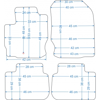 Mitsubishi Colt 3 drzwi 2008-2012r. Dywaniki welurowe - ECONOMY - kolory do wyboru.