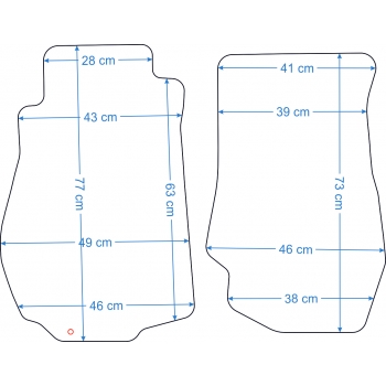 Nissan 350Z 2003-2009r. Dywaniki welurowe - ECONOMY - kolory do wyboru.