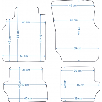Nissan Almera N16 2000-2006r Dywaniki welurowe - ECONOMY - kolory do wyboru.