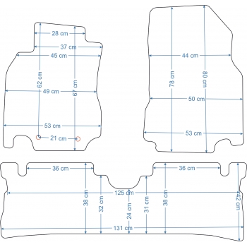 Nissan Cube 2009-2014r. Dywaniki Welurowe RZ