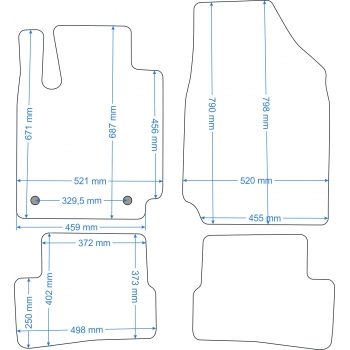 Nissan Micra K12 2003-2010r. Dywaniki Welurowe RZ