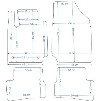 Nissan Mikra K12 2003-2010r. Samochodowe dywaniki welurowe Gold (czarne)