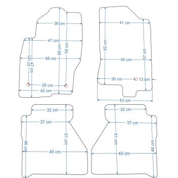 Nissan Navara 2010-2015r. Dywaniki Welurowe RZ