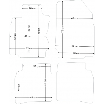 Dywaniki welurowe Nissan Note E11 2005-2012r. - Jakość Diamond