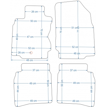 Nissan Note E11 2006-2013r. Samochodowe dywaniki welurowe Gold (czarne)