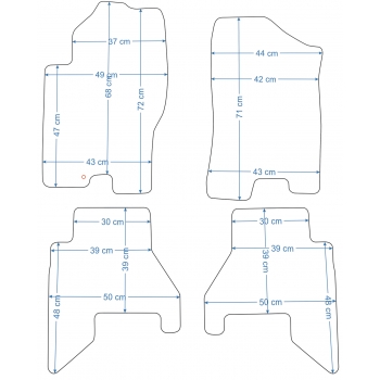 Nissan Pathfinder 2005-2010r 2rz.ędy Dywaniki Welurowe RZ