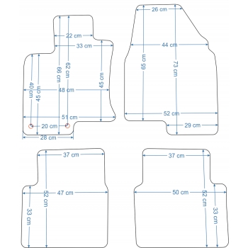 Nissan Qashqai+2 2008-2013r. Dywaniki Welurowe RZ