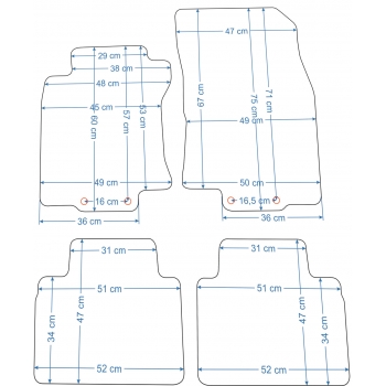 Dywaniki welurowe Nissan X-Trail T32 od 2014r. - Jakość Diamond