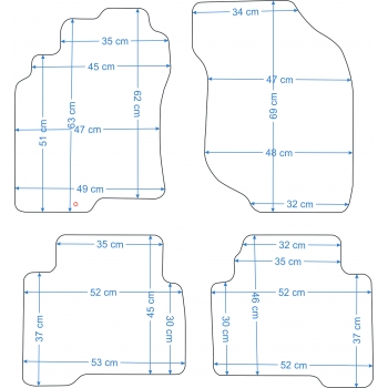 Nissan X-Trail T30 2001-2007r. Dywaniki Welurowe RZ