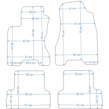 Nissan X-Trail T31 2007-2014r. Dywaniki Welurowe RZ