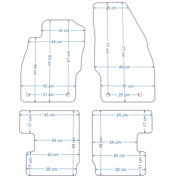 Opel Adam 2013-2019r. Dywaniki welurowe - ECONOMY - kolory do wyboru.