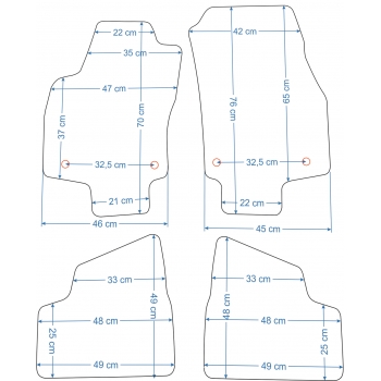 Opel Astra H Sedan 2004-2009r. Dywaniki welurowe - ECONOMY - kolory do wyboru.