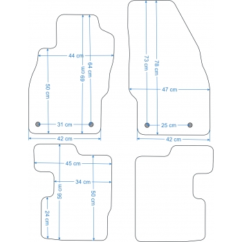 Opel Corsa D 2006-2014r. Dywaniki welurowe - ECONOMY - kolory do wyboru.