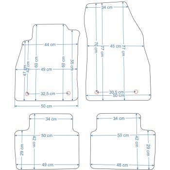Opel Insignia A 2008-2013r. Dywaniki welurowe - ECONOMY - kolory do wyboru.