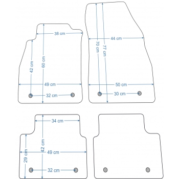 Dywaniki welurowe Chevrolet Malibu 2012-2016r. - Jakość Diamond