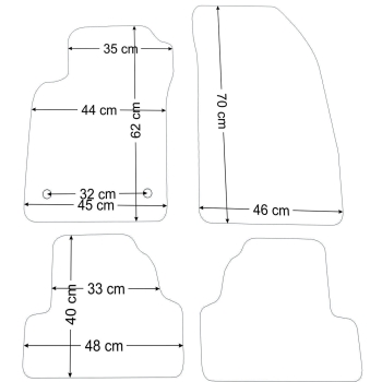 Opel Mokka 2012-2019r. Dywaniki welurowe - PLATINUM - kolory do wyboru.