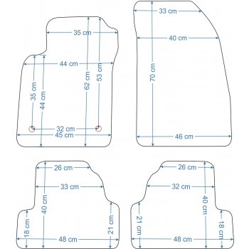 Opel Mokka 2012-2016r. / Opel Mokka X 2016-2019r. Dywaniki Welurowe RZ