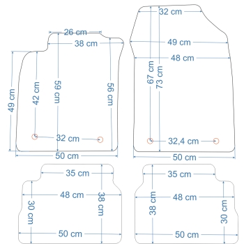 Opel Vectra C Sedan/HB 2004-2008r. Dywaniki welurowe - PLATINUM - kolory do wyboru.