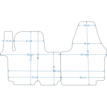 Opel Vivaro 2001-2014r. Dywaniki welurowe - SILVER - kolory do wyboru.