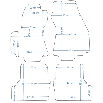 Opel Zafira A 5os 1999-2005r Samochodowe dywaniki welurowe Gold (czarne)