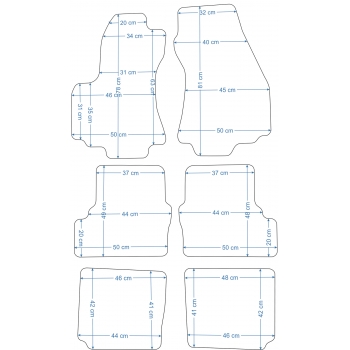 Opel Zafira A 7os. 1999-2005r. Dywaniki welurowe - ECONOMY - kolory do wyboru.