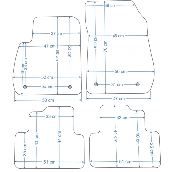 Dywaniki welurowe Opel Zafira B 05-14r. ECONOMY ES-2264