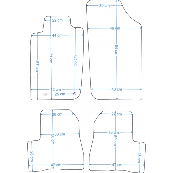 Dywaniki welurowe Peugeot 206cc 01-07r. ECONOMY -2271
