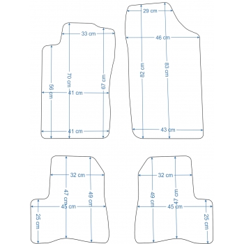 Peugeot 206 1998-2009r. Dywaniki Welurowe RZ