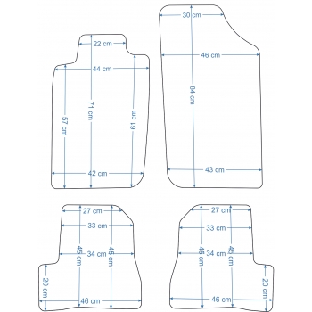 Peugeot 206cc 2000-2007r. Dywaniki Welurowe RZ