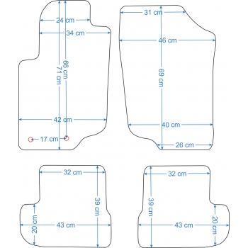 Peugeot 207cc 2007-2009r. Dywaniki Welurowe RZ