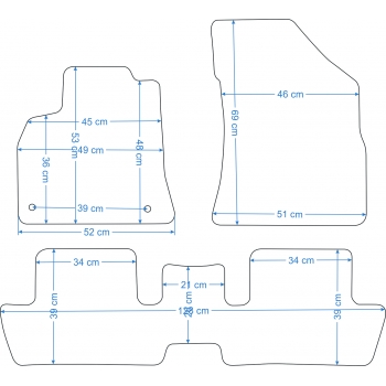 Peugeot 3008 2009-2016r. Dywaniki Welurowe RZ