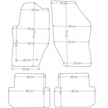Peugeot 308cc 2009-2014r. Dywaniki welurowe - ECONOMY - kolory do wyboru.