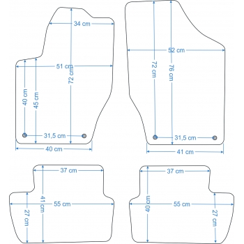 Peugeot 308/308sw 2007-2014r. Dywaniki Welurowe RZ