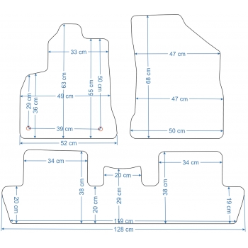 Peugeot 5008 5os. 2009-2017r. Dywaniki Welurowe RZ