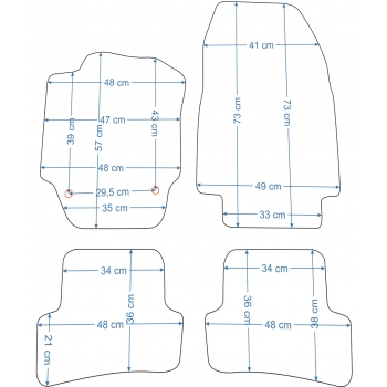 Renault Captur 2013-2019r. Dywaniki Welurowe RZ