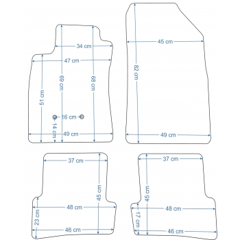 Dywaniki welurowe Renault Clio III 2005-2012r. - Jakość Diamond