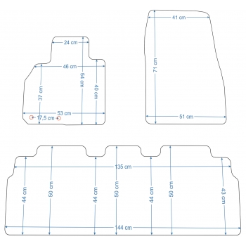 Renault Espace IV 2002-2015r Dywaniki welurowe - ECONOMY - kolory do wyboru.