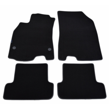 Renault Fluence (2009–2016) – Czarne dywaniki samochodowe welurowe Gold PLUS – Standard