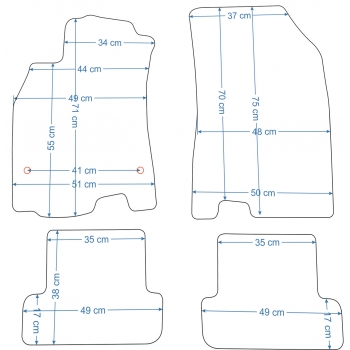 Renault Fluence 10/2010-2016r. Dywaniki Welurowe RZ