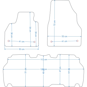 Renault Kangoo 2008-2018r. Dywaniki welurowe - GOLD - kolory do wyboru.