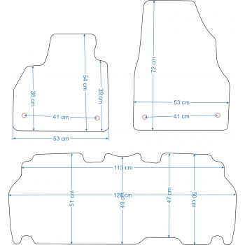 Mercedes Citan od 11/2012r Dywaniki Welurowe RZ