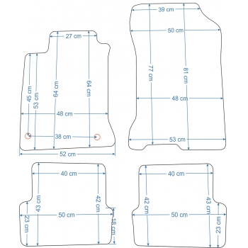 Renault Laguna coupe 2008-2015r. Dywaniki welurowe - ECONOMY - kolory do wyboru.