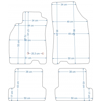 Renault Megane III HB 2008-2015r . Dywaniki Welurowe RZ