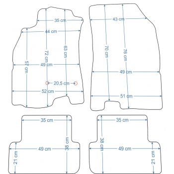 Renault Megane III Kombi 2009-2016r. Dywaniki welurowe - ECONOMY - kolory do wyboru.